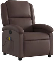 vidaXL Massagesessel Braun Kunstleder
