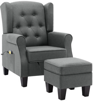 vidaXL Massagesessel mit Hocker Stoff (320161)