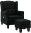 320163: vidaXL Massagesessel mit Hocker Stoff (3201)