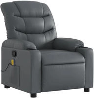 vidaXL Massagesessel Grau Kunstleder