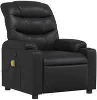 vidaXL Massagesessel Schwarz Kunstleder