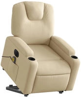 Elektrischer Massagesessel Mit Aufstehhilfe Creme Stoff - Vidaxl