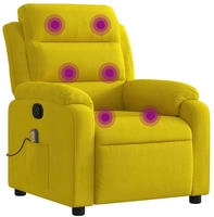 vidaXL Massagesessel Gelb Samt