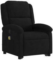 vidaXL Massagesessel mit Aufstehhilfe Schwarz Samt