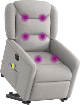 vidaXL Elektrischer Massagesessel mit Aufstehhilfe Stoff (3303233)