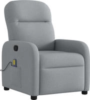 vidaXL Massagesessel Hellgrau Stoff