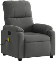 vidaXL Massagesessel Dunkelgrau Mikrofasergewebe