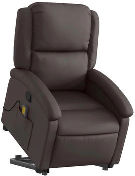 vidaXL Massagesessel mit Aufstehhilfe Echtleder (3204267)