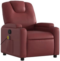 vidaXL Massagesessel Weinrot Kunstleder