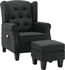 320162: vidaXL Massagesessel mit Hocker Stoff (3201)
