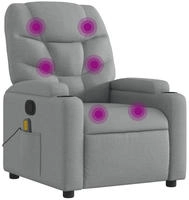 vidaXL Massagesessel Hellgrau Stoff