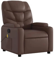 vidaXL Massagesessel Braun Kunstleder