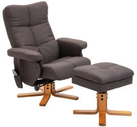 HomCom Massagesessel mit Fußhocker (700-111V03BN)