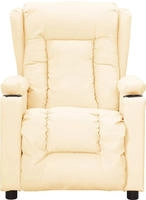 vidaXL Massagesessel Creme Kunstleder