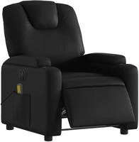 vidaXL Massagesessel Elektrisch Schwarz Kunstleder