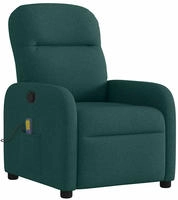 vidaXL Massagesessel Dunkelgr&uuml;n Stoff