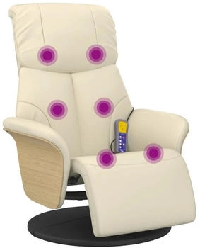 vidaXL Massagesessel mit Fu&szlig;teil Kunstleder (356633)