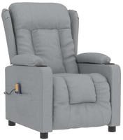 vidaXL Massagesessel Hellgrau Stoff