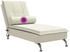 vidaXL Massage-Chaiselongue mit Nackenrolle Creme Samt (379457)