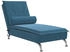vidaXL Massage-Chaiselongue mit Nackenrolle Blau Samt (379458)