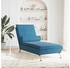 vidaXL Massage-Chaiselongue mit Nackenrolle Blau Samt (379458)