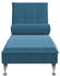 vidaXL Massage-Chaiselongue mit Nackenrolle Blau Samt (379458)