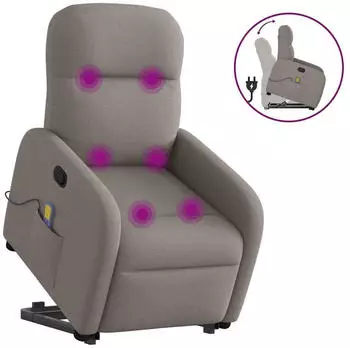 vidaXL Massagesessel mit Aufstehhilfe Stoff (3302989)