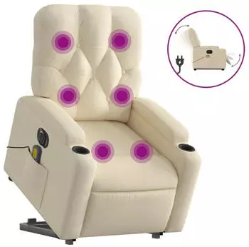 vidaXL Elektrischer Massagesessel mit Aufstehhilfe Stoff (3204755)