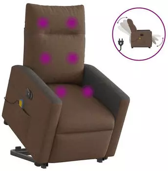 vidaXL Elektrischer Massagesessel mit Aufstehhilfe Stoff (3324076)