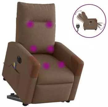 vidaXL Elektrischer Massagesessel mit Aufstehhilfe Stoff (3324033)