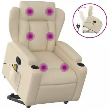 vidaXL Massagesessel mit Aufstehhilfe Stoff (3204503)