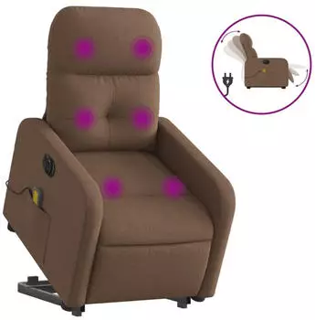 vidaXL Elektrischer Massagesessel mit Aufstehhilfe Stoff (3206826)