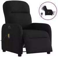 vidaXL Massagesessel Elektrisch Schwarz Stoff