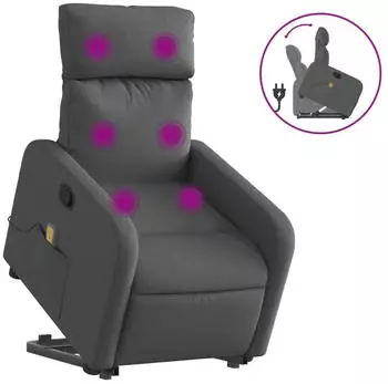vidaXL Massagesessel mit Aufstehhilfe Samt (3206709)