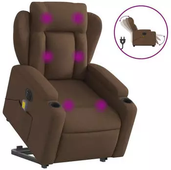 vidaXL Elektrischer Massagesessel mit Aufstehhilfe Stoff (3204522)