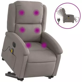 vidaXL Elektrischer Massagesessel mit Aufstehhilfe Stoff (3204208)