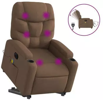 vidaXL Elektrischer Massagesessel mit Aufstehhilfe Stoff (3204636)