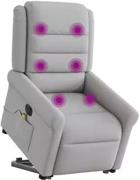 vidaXL Massagesessel mit Aufstehhilfe Elektrisch Stoff (3303353)