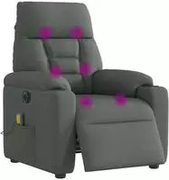 vidaXL Massagesessel Elektrisch Dunkelgrau Stoff