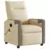 vidaXL Massagesessel elektrisch, Stoff, creme (3324088)