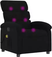vidaXL Massage-Relaxsessel, schwarzer Stoff