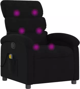 vidaXL Massage-Relaxsessel, schwarz, Stoff (3205811)