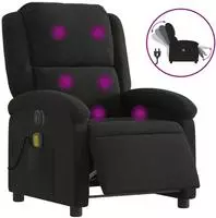 vidaXL Massagesessel Elektrisch Schwarz Stoff