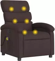 vidaXL Massagesessel Dunkelbraun Stoff