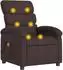 vidaXL Massagesessel Stoff, verstellbar, dunkelbraun (371706)