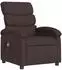 vidaXL Massagesessel Stoff, verstellbar, dunkelbraun (371706)