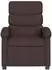 vidaXL Massagesessel Stoff, verstellbar, dunkelbraun (371706)