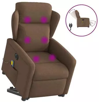 vidaXL Elektrischer Massagesessel mit Aufstehhilfe Stoff (3303168)