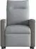 vidaXL Massagesessel mit Aufstehhilfe, hellgrau, Stoff (3324095)