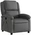 vidaXL Massagesessel Relaxsessel Echtleder grau (3205927)